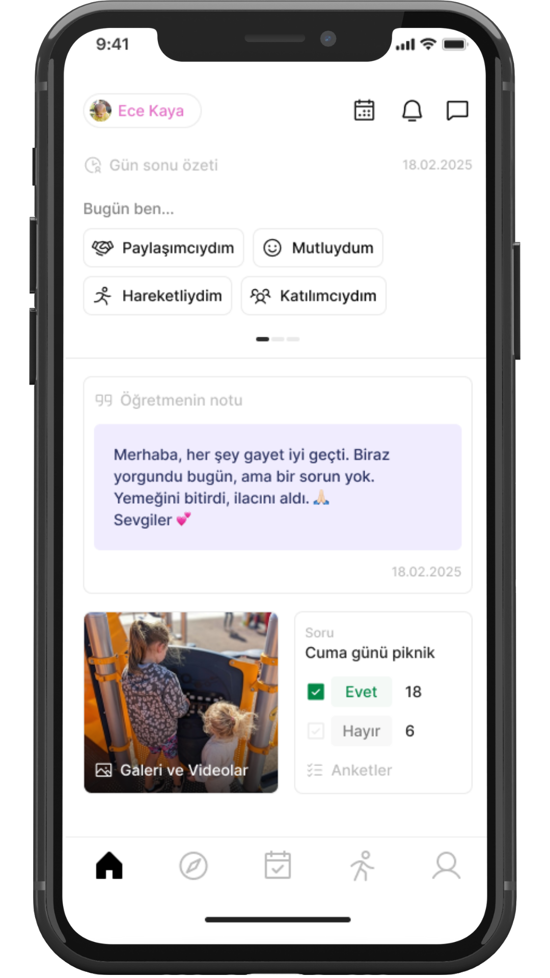 Kreşim Cepte Mobil uygulamasının ana ekran görseli